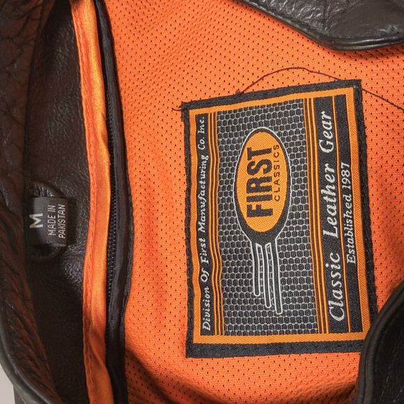 First Classics Women's Black Removable Lined Motorcycle Leather Jacket Size M - Picture 8 of 16